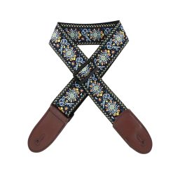Sangle de - Guitare Vintage Bleu Bohème