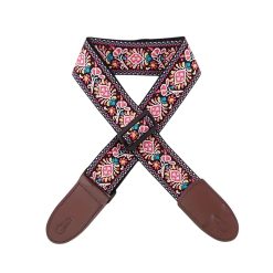 Sangle - de Guitare Vintage Rose Bohème