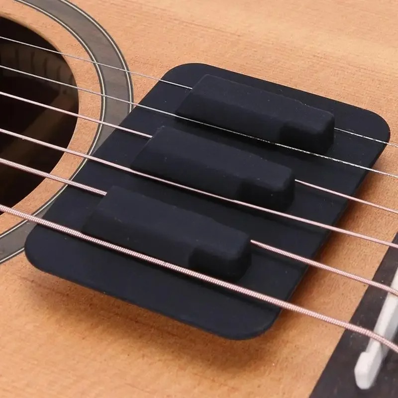 Silencieux Guitare Acoustique – Sourdine en Silicone Mute Pad Flex pour Réduction du Bruit