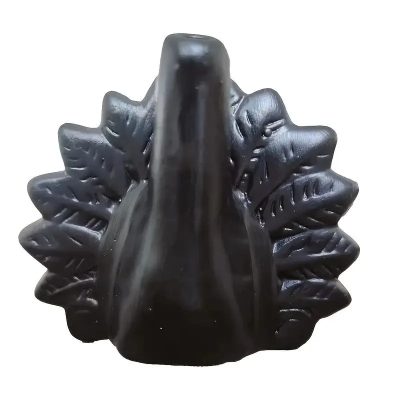 Vue Arrière Sifflet Aztèque Rituel Crâne du Soleil Noir