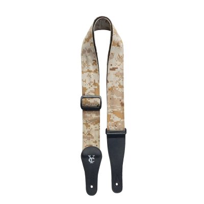 Vue complète de la Sangle Guitare Denim Camouflage - Desert Storm