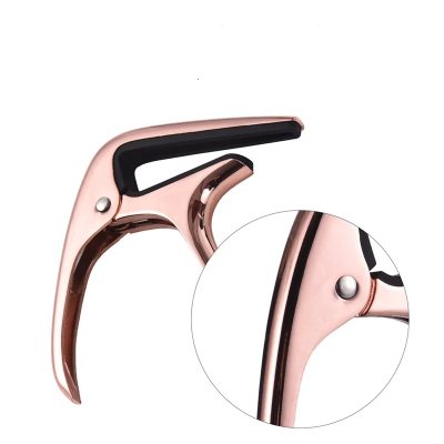 Vue détaillée Capodastre Guitare Universel Métal - Couleurs Premium (Noir, Or, Argent, Rose Gold)