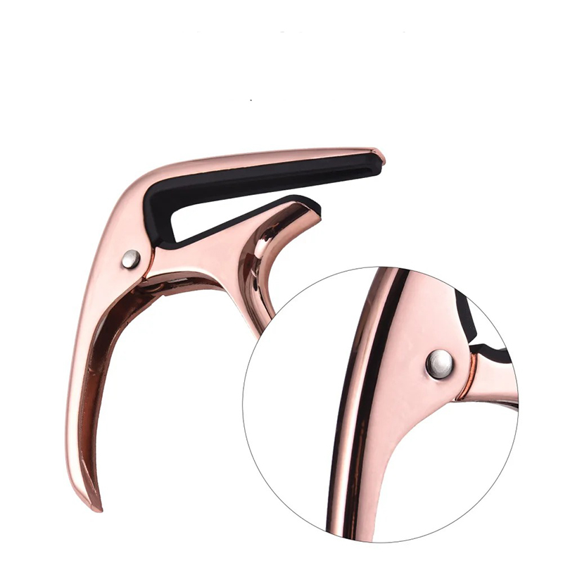Vue détaillée Capodastre Guitare Universel Métal - Couleurs Premium (Noir, Or, Argent, Rose Gold)