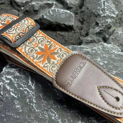 Vue détaillée Sangle de Guitare Vintage Mandala Solaire