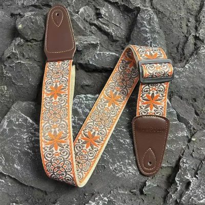 Vue latérale Sangle de Guitare Vintage Mandala Solaire