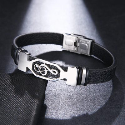 Avant Bracelet Clé de Sol Cadence d'Acier
