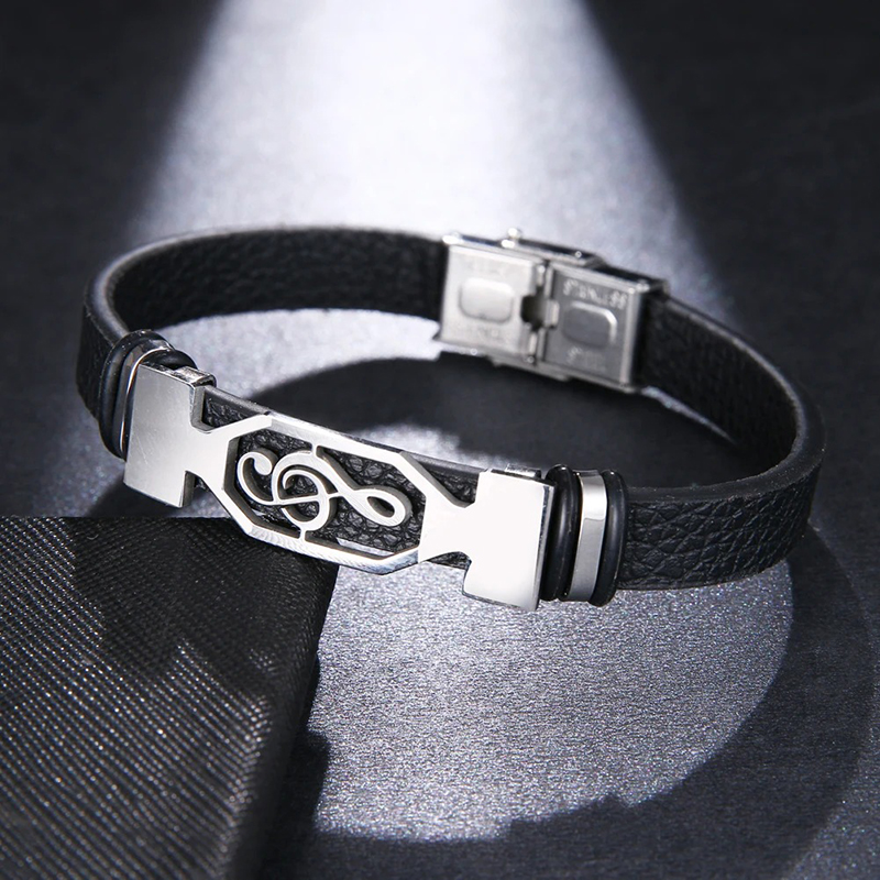 Avant Bracelet Clé de Sol Cadence d'Acier