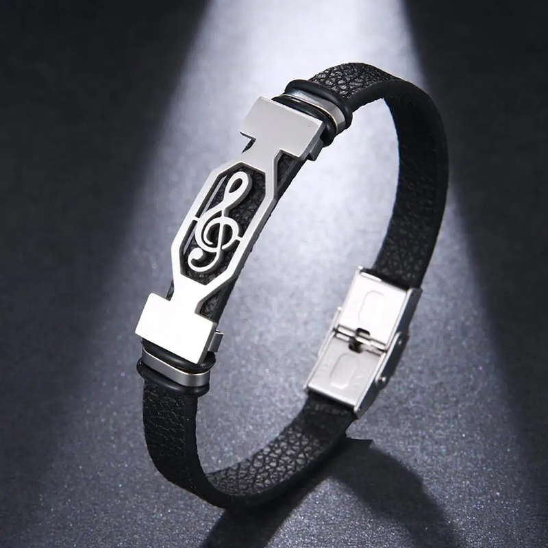 Bracelet Clé de Sol Cadence d'Acier