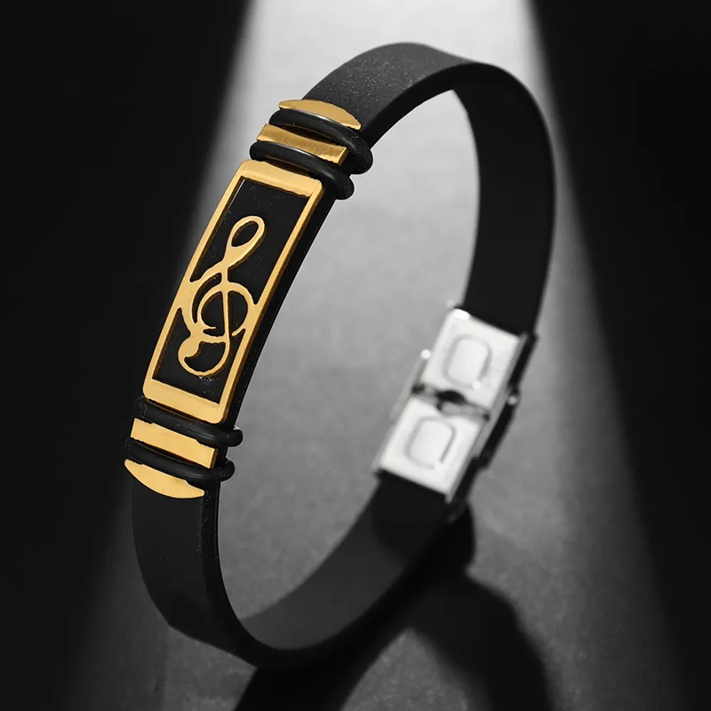 Bracelet Clé de Sol Signature Élégance Couleur Or