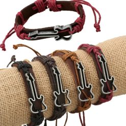 Bracelet Guitare Rock Corde Bohème