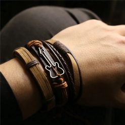 Bracelet Guitare Rock "Vibrations Acoustiques"