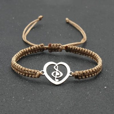 Bracelet Musical Heartbeat Couleur Beige