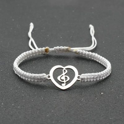 Bracelet Musical Heartbeat Couleur Blanc