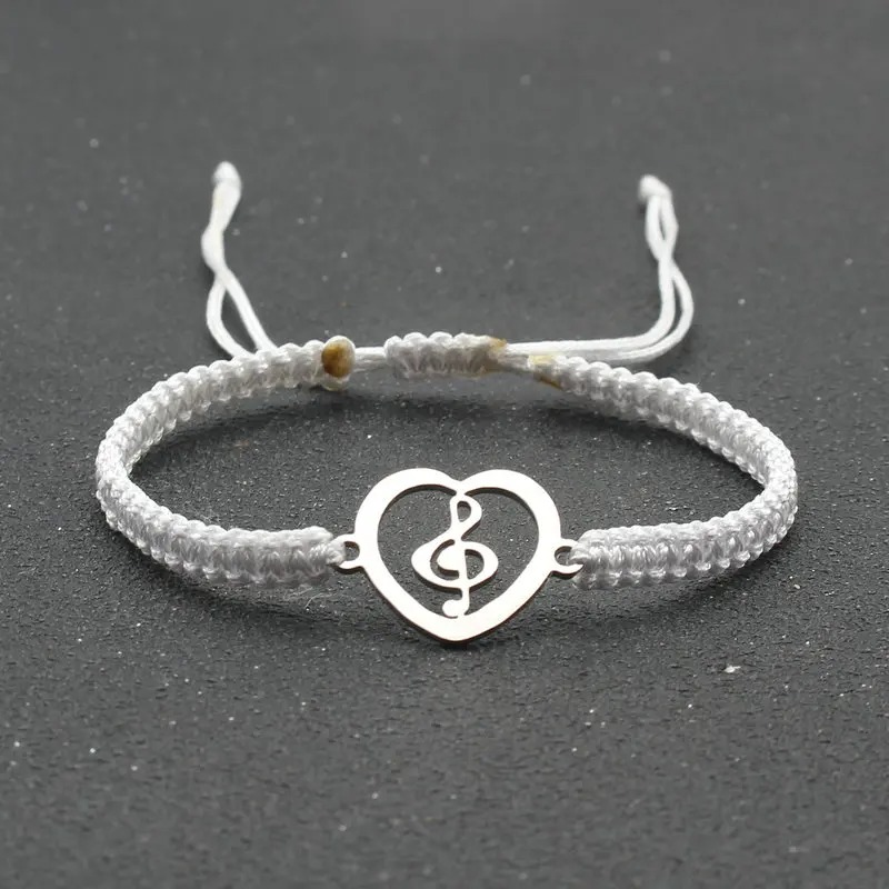 Bracelet Musical Heartbeat Couleur Blanc