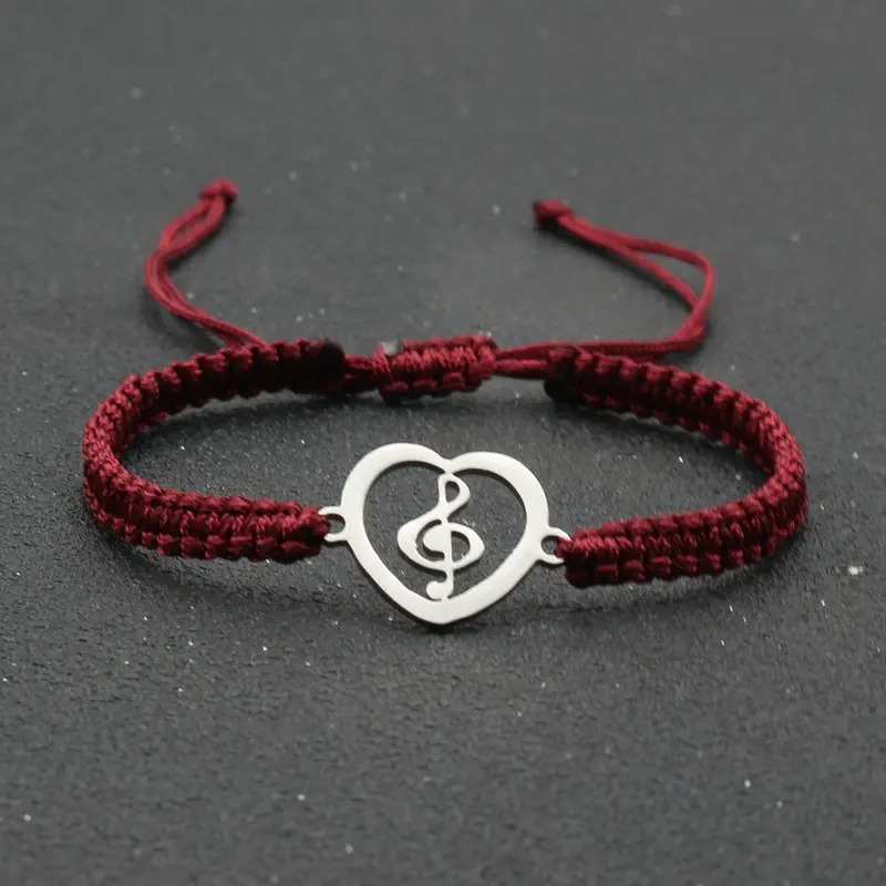 Bracelet Musical Heartbeat Couleur Burgundy