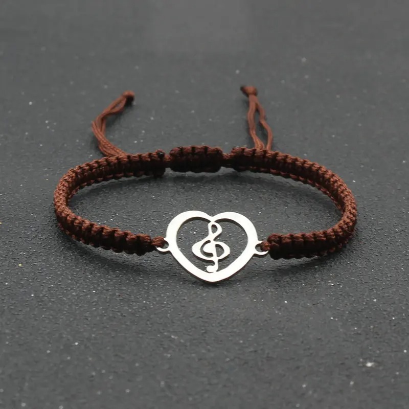 Bracelet Musical Heartbeat Couleur Marron