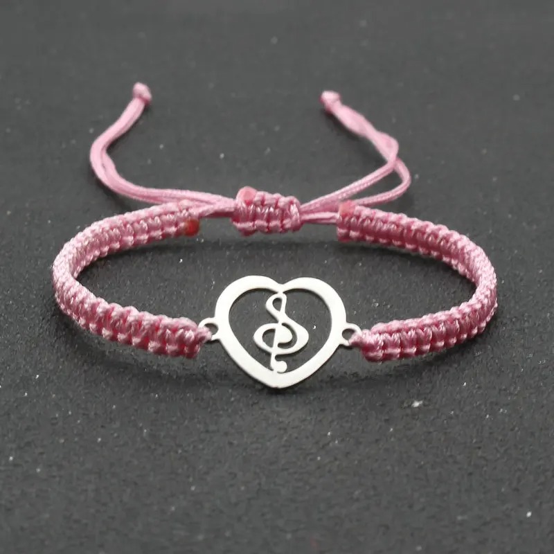 Bracelet Musical Heartbeat Couleur Rose Pale