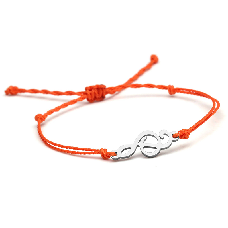 Bracelet Musical Ligne Mélodique Couleur Rouge