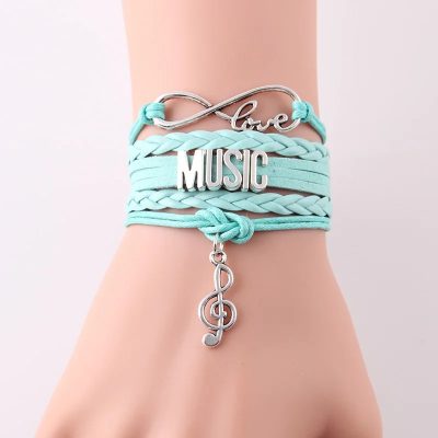 Bracelet Musique Love & Melody Couleur Bleu Ceil