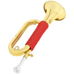 Bugle de Marche Espagnol – Laiton Doré avec Housse Instruments à Vent