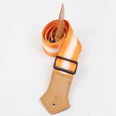 Détails de la Sangle de Guitare Vintage Dégradé Orange Sunrise