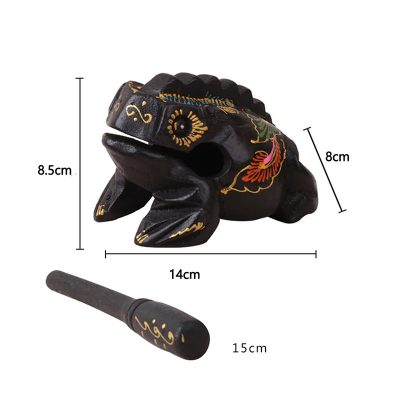 Dimensions Artisanat Mystique - Grenouille Crouissante Thaïlandaise en Bois