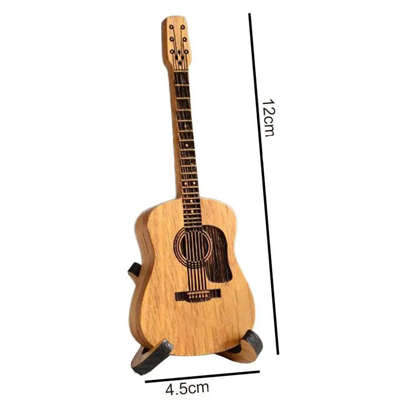 Dimensions Boîte de plectres de guitare acoustique en bois Cœur du Luthier