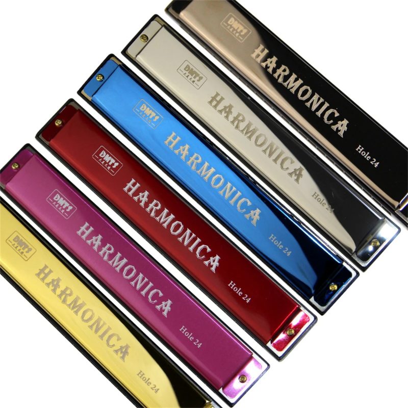 Magnifique Harmonica 24 trous 4 couleurs