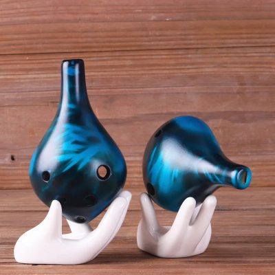 Ocarina Céramique Style Strawfire 6 Trous Ton C Couleur