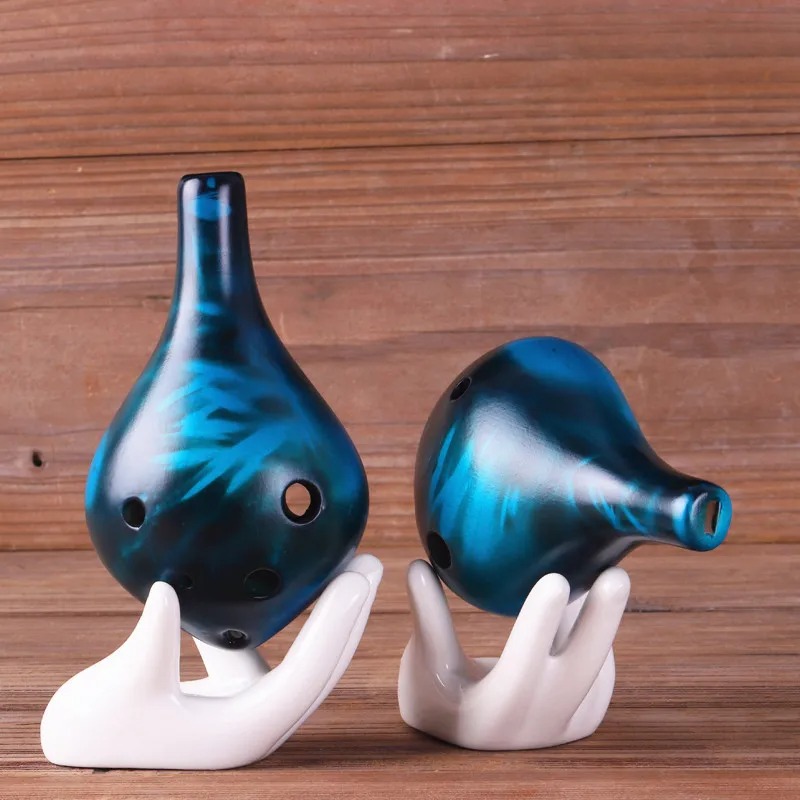 Ocarina Céramique Style Strawfire 6 Trous Ton C Couleur