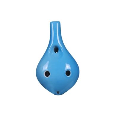 Ocarina Céramique - Style Strawfire 6 Trous Ton C Couleur Bleu Marine
