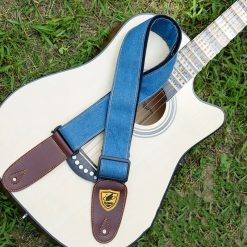 Sangle de Guitare Acoustique Denim Bleu Foncé