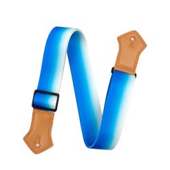 Sangle de Guitare Vintage Dégradé Bleu Océan