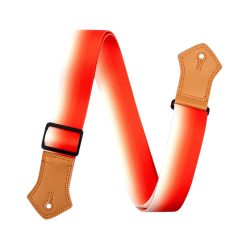 Sangle de Guitare Vintage Dégradé Rouge Corail
