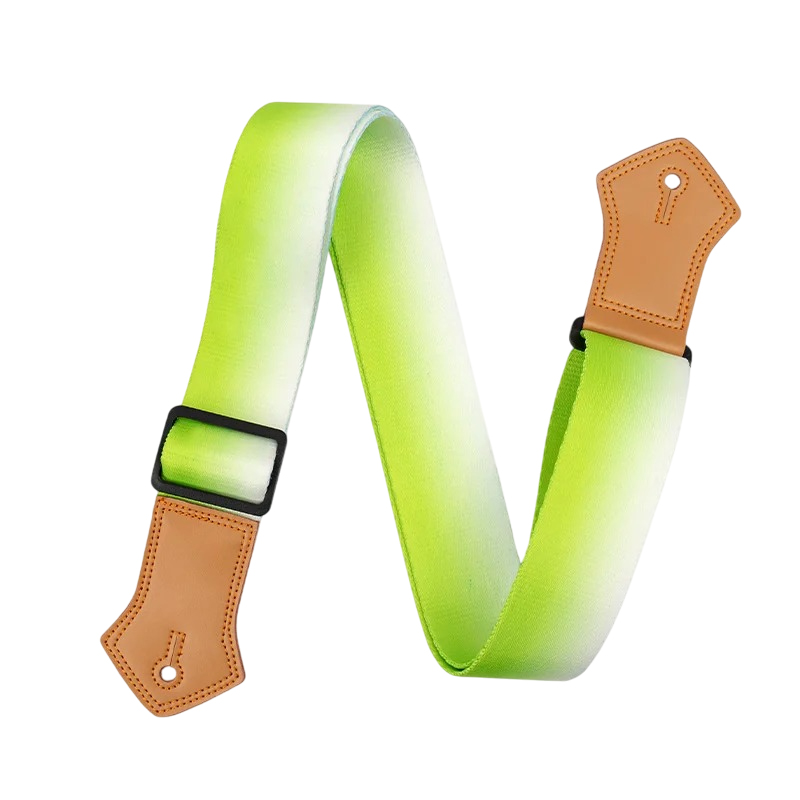 Sangle de Guitare Vintage Dégradé Vert Citron