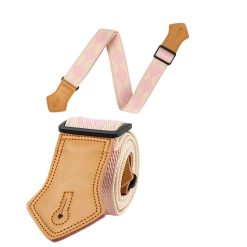 Sangle de Guitare Vintage Labyrinthe Rose Pastel