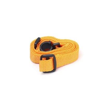 Sangle ukulélé réglable avec crochet noir - couleur jaune