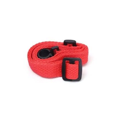 Sangle ukulélé réglable avec crochet noir - couleur rouge