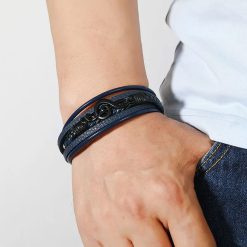 Vue Portée Bracelet Clé de Sol Rock Noir Harmonie 3 couleurs au choix !