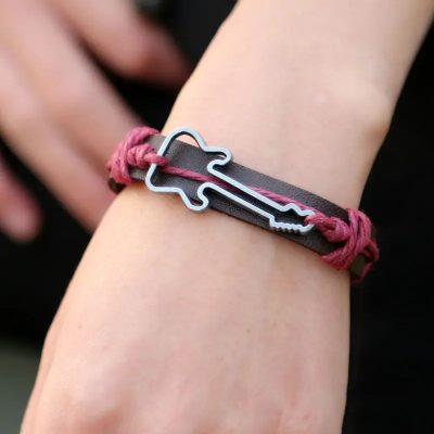 Vue Portée Bracelet Guitare Rock Corde Bohème