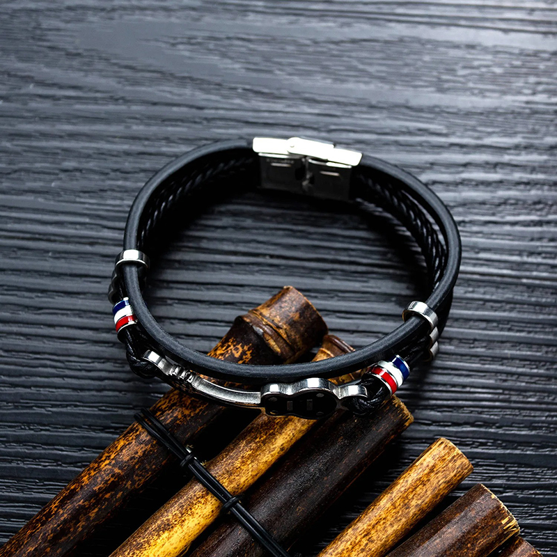 Vue de face Bracelet Guitare French Touch