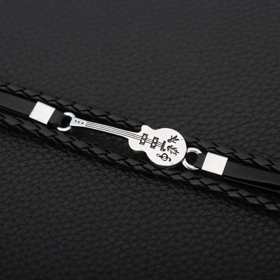 Vue détaillée Bracelet Guitare Rock - Symphonie Argentée