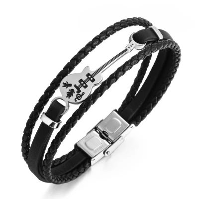 Vue générale Bracelet Guitare Rock - Symphonie Argentée