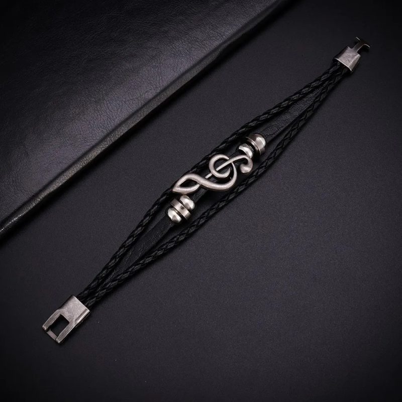 Vue générale du Bracelet Clé de Sol Rock Écho Musical