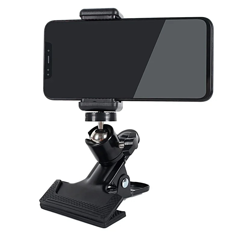 Avant Support Smartphone Musicien - Pince Support Smartphone Music-Clip 360