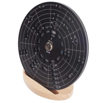 Cercle Harmonique Avancé Pentatonique & Modes - Roue Théorique Multi-Couches avec Support Bois