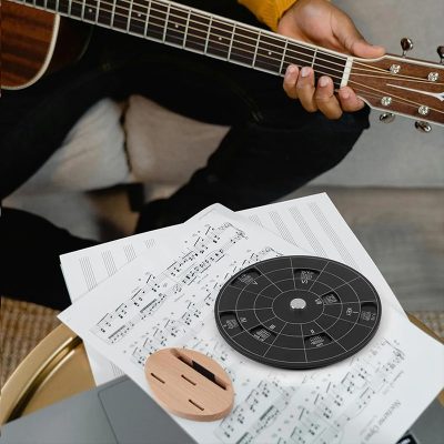 Cercle - des Accords Guitare Noir Visuel & Harmonie - Roue Intervalles avec Diagrammes d’Accords