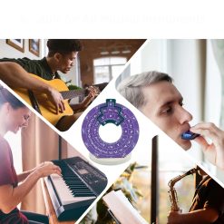 Cercle des Quintes - Double Face Violet Progression & Théorie - Outil Musical de Transposition avec Support Bois