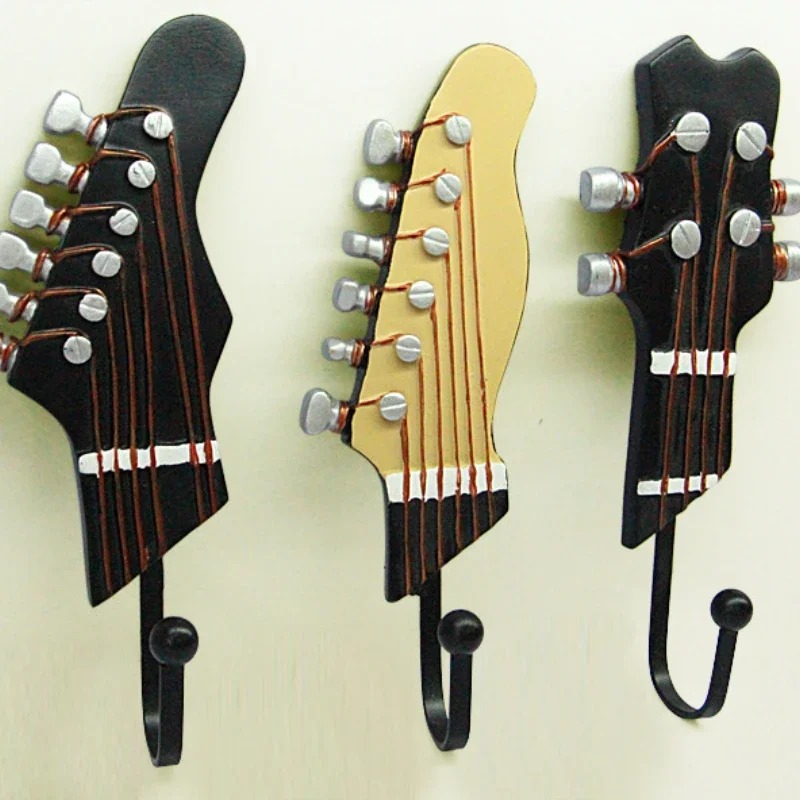Crochet Mural Guitare Patère Tête de Manche Rock’n’Roll