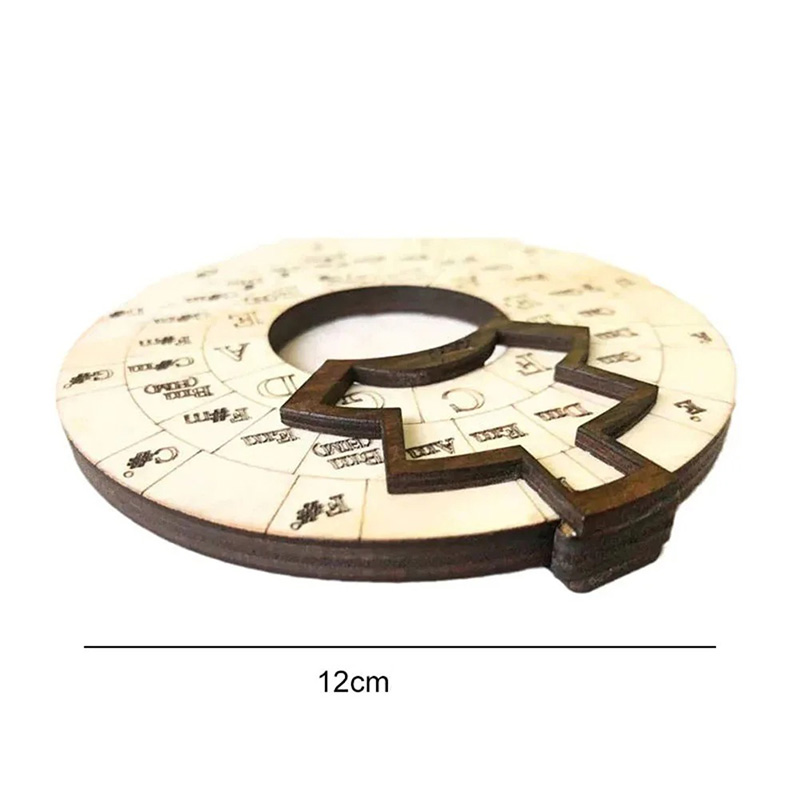 Dimensions Roue de Théorie Musicale en Bois - Guide d'Harmonie et Composition